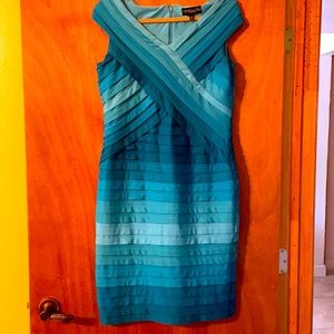 Colleen Lopez “My Favorite Things” Shades of turquoise party Dress (mlb)